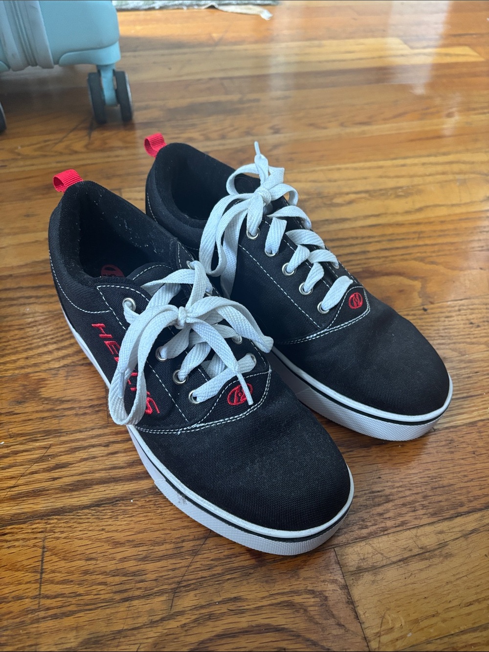 Black and red heelys